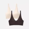 2-pack mjuka, sömlösa Bh:ar