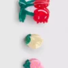 3-pack hårklämmor i fruktform