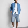Baggy-jeansshorts med medelhög midja