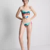 Bikinitopp med bandana och landskapsmönster