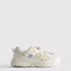 Chunky sneakers med blommiga detaljer