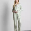 Randiga pyjamasar i bomull i boyfriend-stil