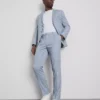 Slim fit-byxor i dobby-struktur