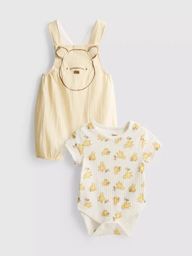 0–18 månader | Disneys Nalle Puh-bodysuit och overall – set för nyfödda