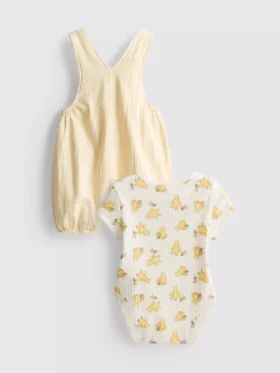 0–18 månader | Disneys Nalle Puh-bodysuit och overall – set för nyfödda