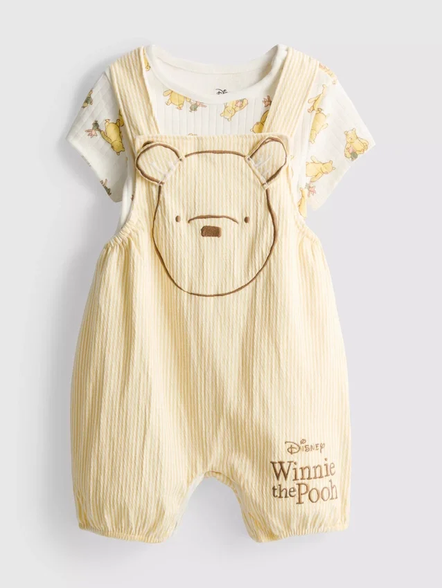 0–18 månader | Disneys Nalle Puh-bodysuit och overall – set för nyfödda