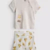 0–18 månader | Disneys Nalle Puh-set med omlotttröja och Shorts för nyfödda