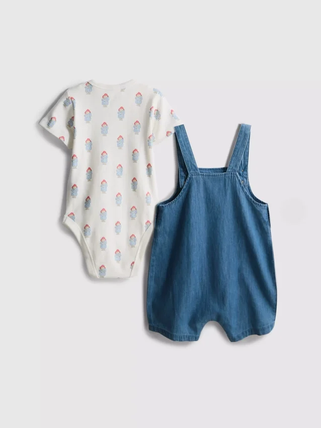 0–18 månader | Paddington Bear-body och overall – set för nyfödda
