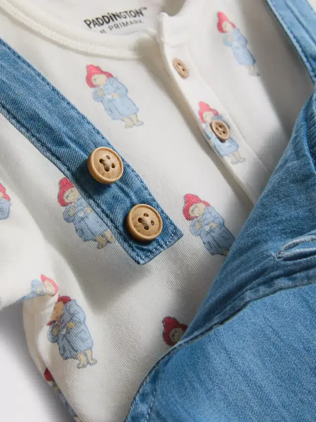 0–18 månader | Paddington Bear-body och overall – set för nyfödda