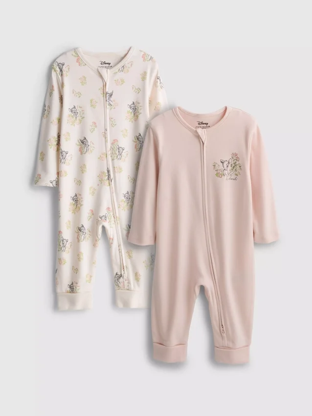 0–24 månader | 2-pack Disney Bambi-body med dragkedja