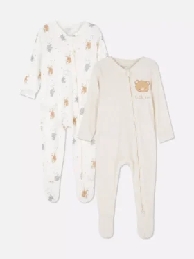 0–24 månader | 2-pack pyjamasbyxor med dragkedja