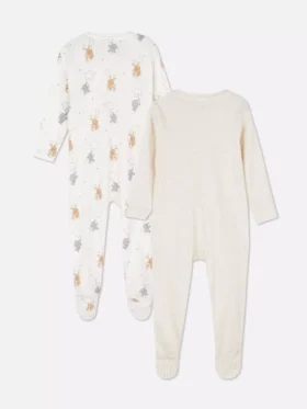 0–24 månader | 2-pack pyjamasbyxor med dragkedja