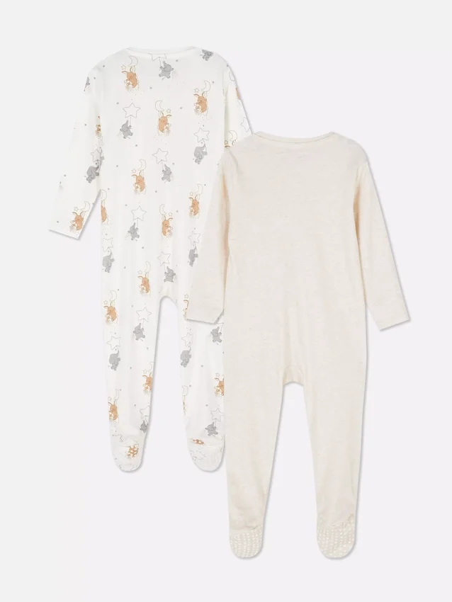 0–24 månader | 2-pack pyjamasbyxor med dragkedja