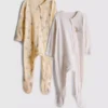 0–24 månader | 2-pack pyjamasoveraller med tvåvägsdragkedja