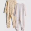 0–24 månader | 2-pack pyjamasoveraller med tvåvägsdragkedja
