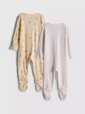 0–24 månader | 2-pack pyjamasoveraller med tvåvägsdragkedja