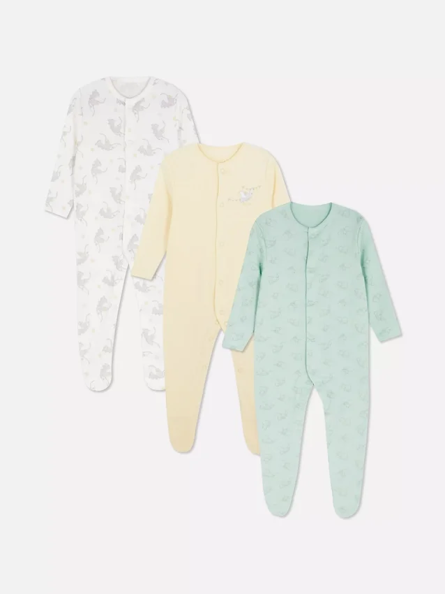0–24 månader | 3-pack Disneys Dumbo-pyjamasbyxor med tryckknappar