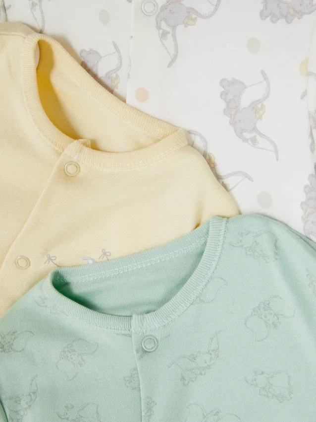 0–24 månader | 3-pack Disneys Dumbo-pyjamasbyxor med tryckknappar