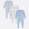 0–24 månader | 3-pack pyjamasar med tryckknappar och Disneys Musse Pigg-motiv