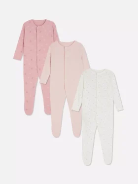 0–24 månader | 3-pack pyjamaser med tryckknappar