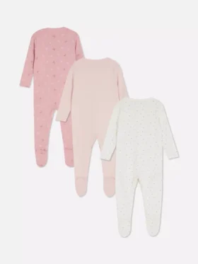 0–24 månader | 3-pack pyjamaser med tryckknappar