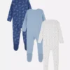 0–24 månader | 3-pack pyjamaser med tryckknappar