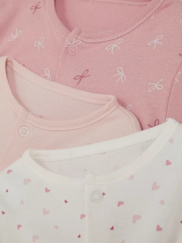 0–24 månader | 3-pack pyjamaser med tryckknappar