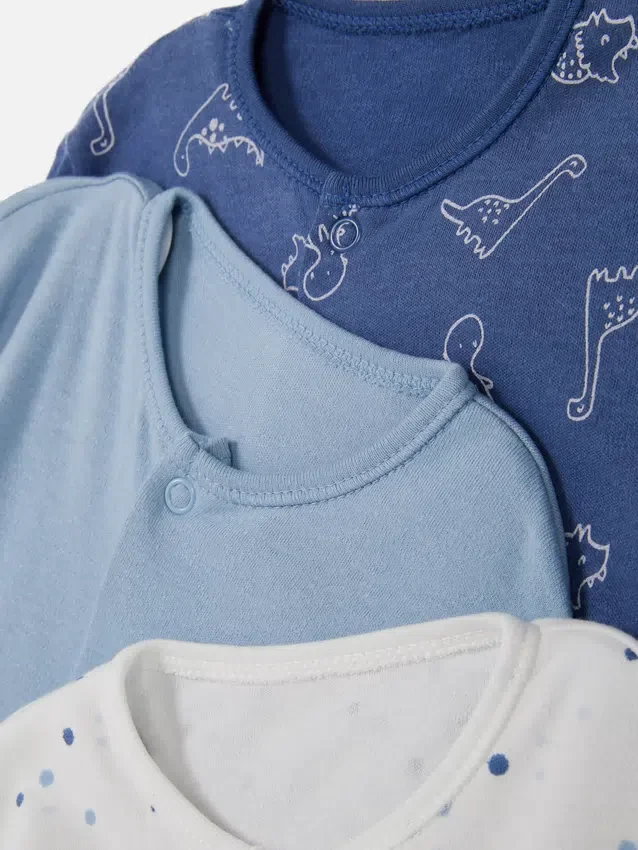 0–24 månader | 3-pack pyjamaser med tryckknappar