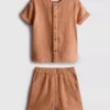 0–24 månader | Set med skjorta och shorts i cheesecloth