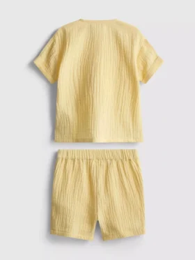 0–24 månader | Set med skjorta och shorts i cheesecloth
