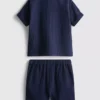 0–24 månader | Set med skjorta och shorts i cheesecloth