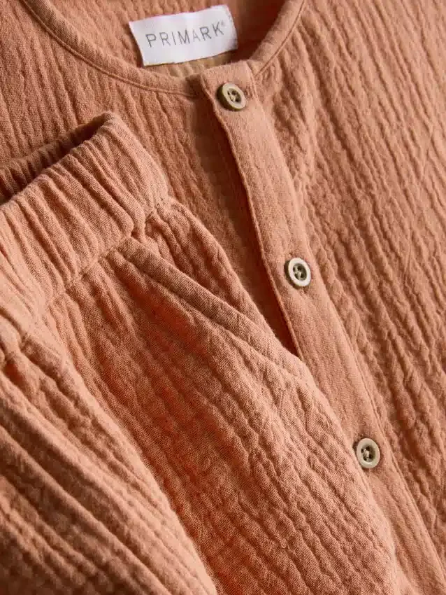 0–24 månader | Set med skjorta och shorts i cheesecloth