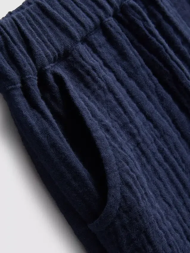 0–24 månader | Set med skjorta och shorts i cheesecloth