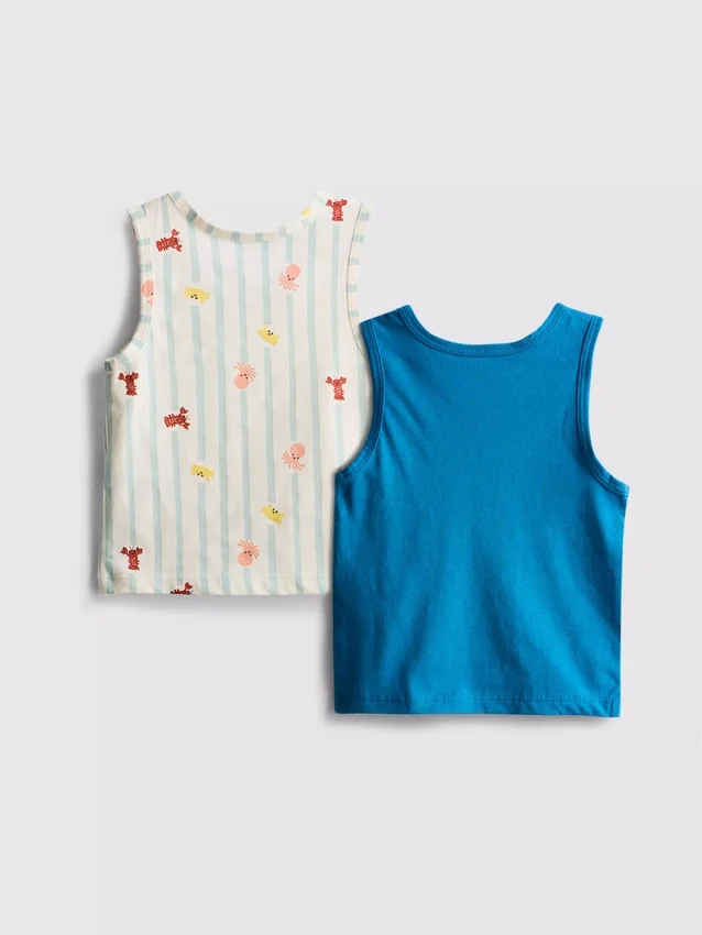 0–36 månader | 2-pack linne med havsmotiv
