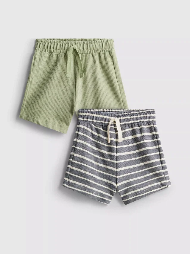 0–36 månader | 2-pack texturerade Shorts
