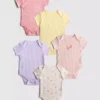 0–36 månader | 5-pack kortärmade bodys