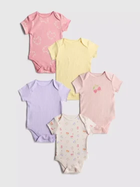 0–36 månader | 5-pack kortärmade bodys