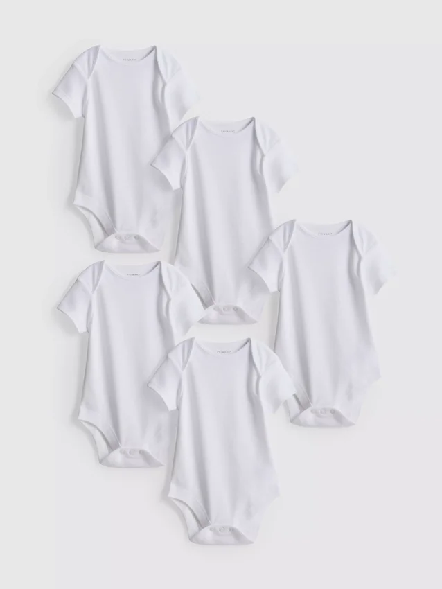 0–36 månader | 5-pack kortärmade bodys