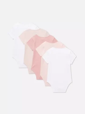 0–36 månader | 5-pack kortärmade bodys