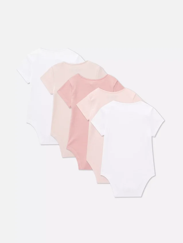0–36 månader | 5-pack kortärmade bodys