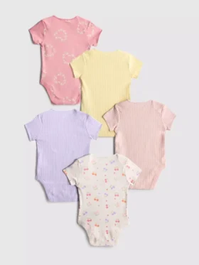 0–36 månader | 5-pack kortärmade bodys