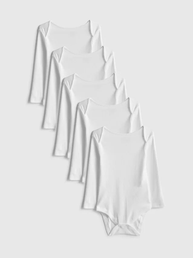 0–36 månader | 5-pack långärmade bodys