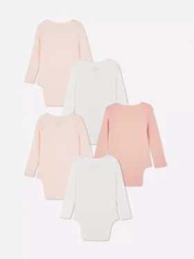 0–36 månader | 5-pack långärmade bodys