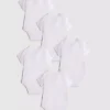 0–36 månader | 5-pack ribbade bodys med omlottframsida