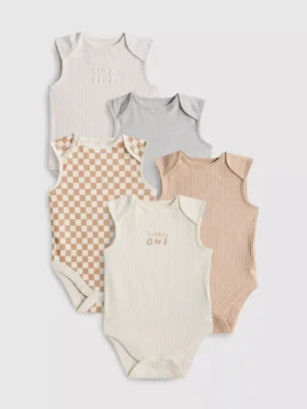 0–36 månader | 5-pack ärmlösa bodys