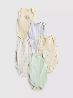 0–36 månader | 5-pack ärmlösa bodys