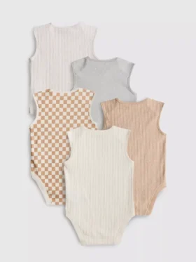 0–36 månader | 5-pack ärmlösa bodys