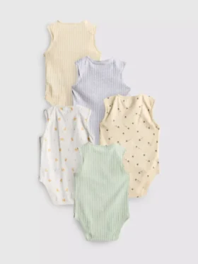 0–36 månader | 5-pack ärmlösa bodys