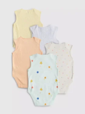 0–36 månader | 5-pack ärmlösa bodys