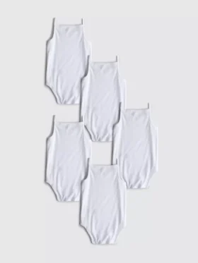0–36 månader | 5-pack ärmlösa bodys med spaghettiband